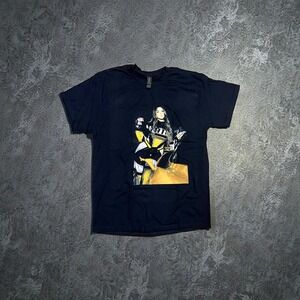 New Kaitlin Olson London 2025 Golden Cotton Black T Shirt Size L